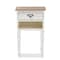 Baxton Studio Dauphine Oak and White Wash Distressed Finish Wood Nightstand 137-7575 - alternate 2